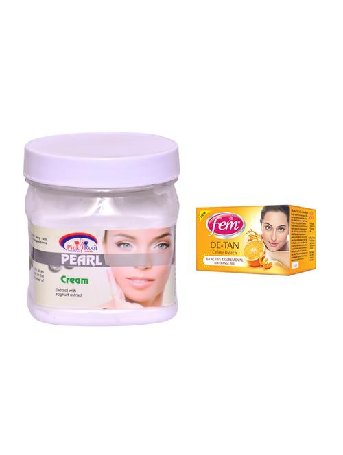 fem de-tan cr?me bleach and pink root pearl cream 500ml - 15033475 - Very Small Image - 1