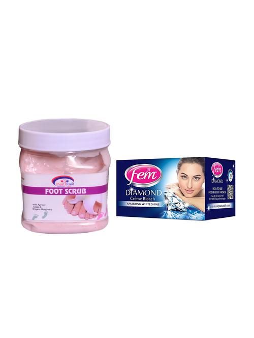 fem diamond cr?me bleach and pink root foot scrub 500ml - 15033493 - Very Small Image - 1