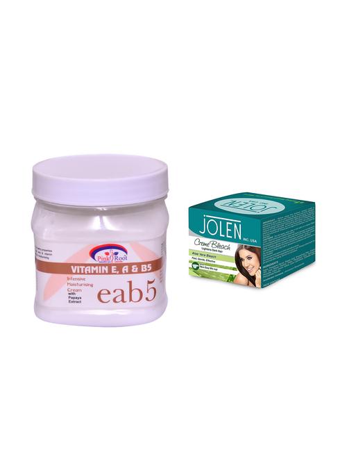 jolen aloe vera bleach cr?me 18g and pink root vitamin eab5 cream 500ml - 15033521 - Very Small Image - 1