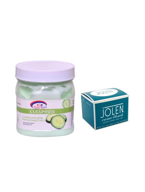 jolen cr?me bleach 18g and pink root cucumber cream 500ml - 15033531 - Very Small Image - 1