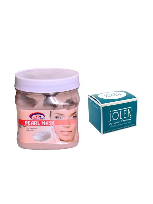 jolen cr?me bleach 18g and pink root pearl mask 500ml - 15033539 - Very Small Image - 1