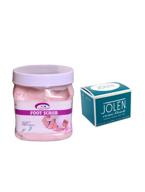 jolen crème bleach 18g and pink root foot scrub 500ml - 15033541 - Very Small Image - 1