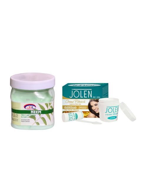 jolen gold bleach cr?me 18g and pink root neem cream 500ml - 15033546 - Very Small Image - 1