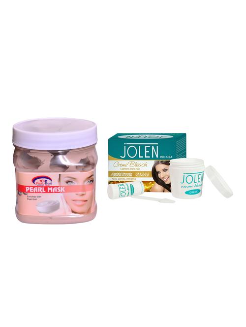 jolen gold bleach cr?me 18g and pink root pearl mask 500ml - 15033551 - Very Small Image - 1