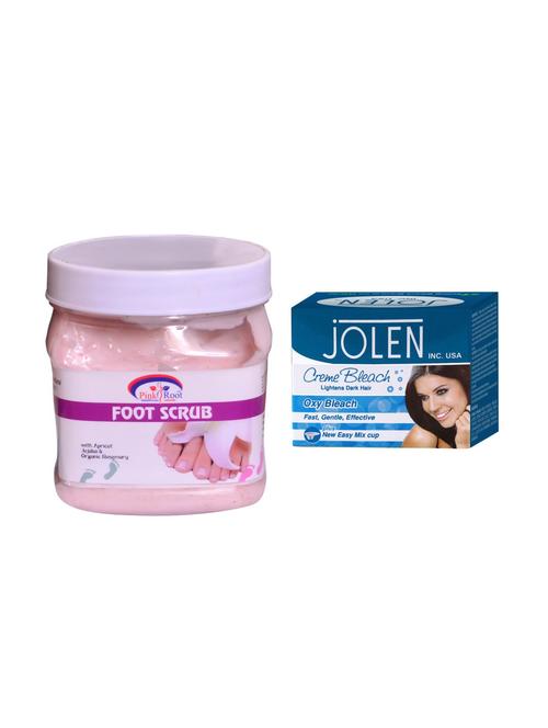 jolen oxy bleach cr?me 35g and pink root foot scrub 500ml - 15033565 - Very Small Image - 1