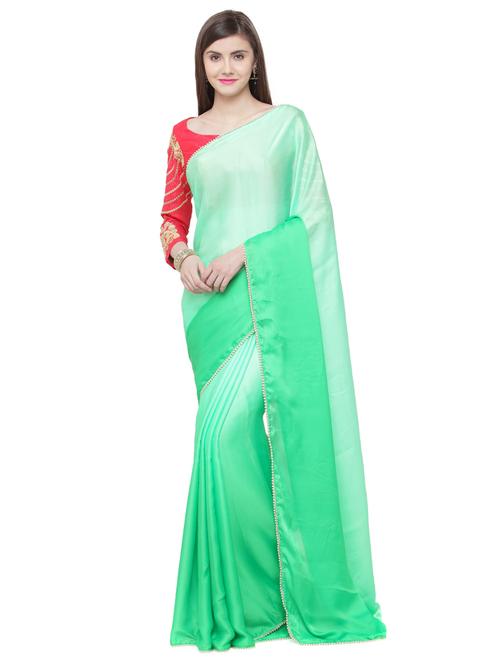 ombre plain saree with blouse - 15035772 - Very Small Image - 1