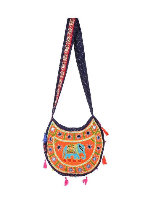 orange cotton sling bag - 15036220 - Very Small Image - 1