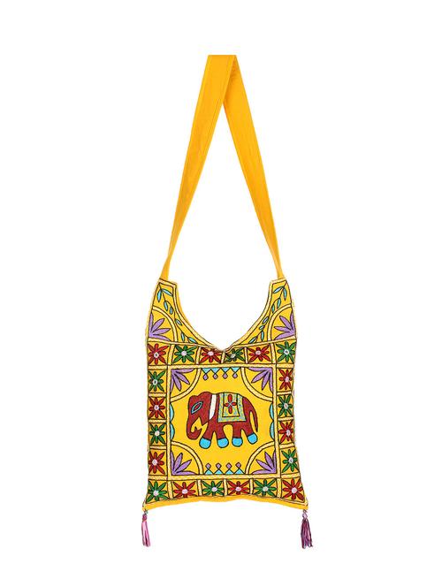 yellow cotton sling bag - 15036234 - Very Small Image - 1