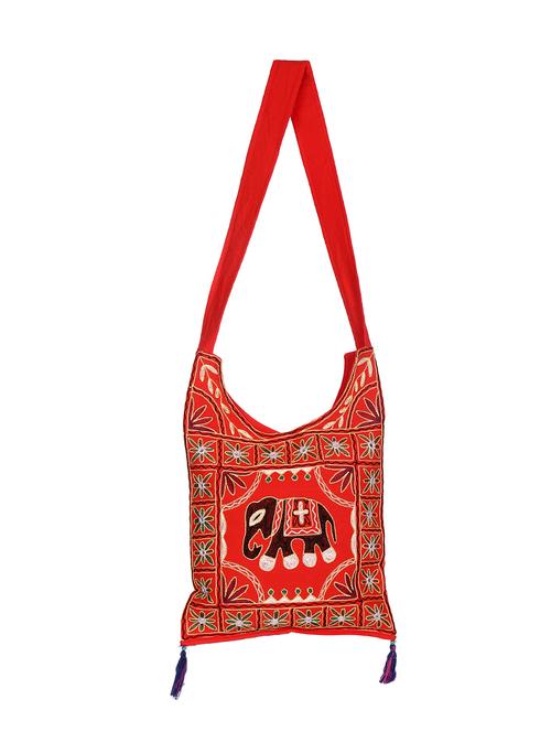 orange cotton sling bag - 15036245 - Very Small Image - 1