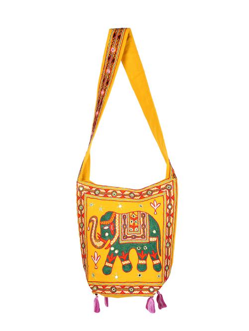 yellow cotton sling bag - 15036294 - Very Small Image - 1