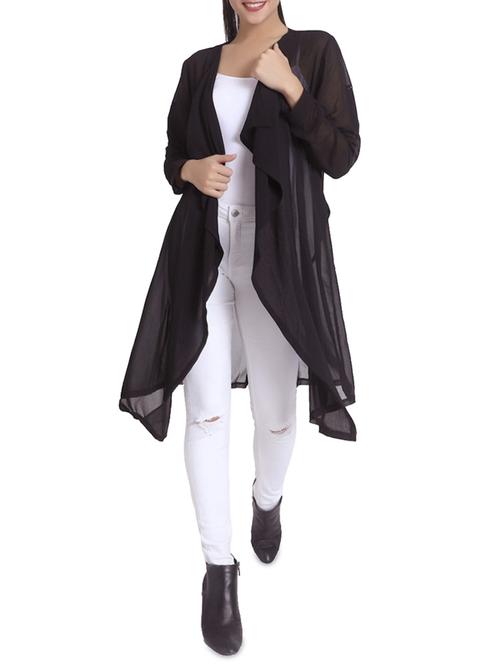 solid black georgette shrug - 15036570 - Very Small Image - 1