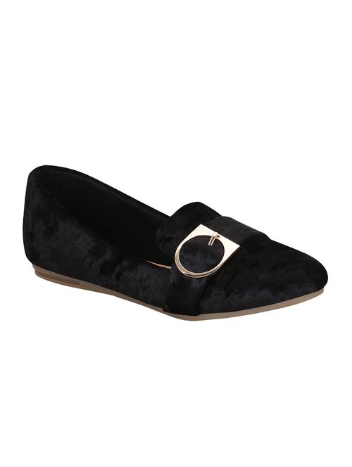 black faux leather slip on ballerina - 15036805 - Very Small Image - 1