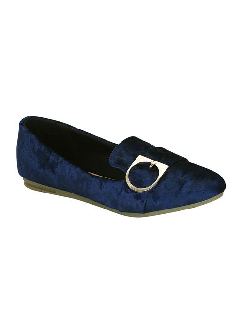 blue faux leather slip on ballerina - 15036806 - Very Small Image - 1