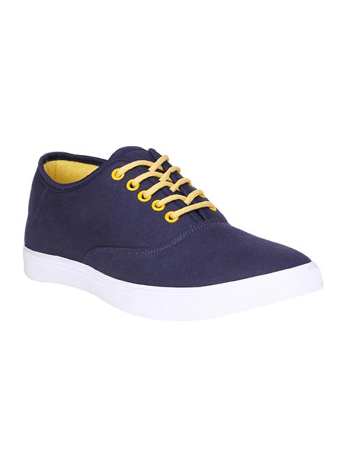 navy canvas lace up sneaker - 15037627 - Very Small Image - 1