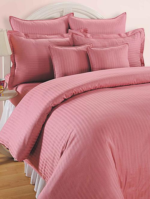 self striped double bedsheet with 2 pillow covers - 15037885 - Very Small Image - 1