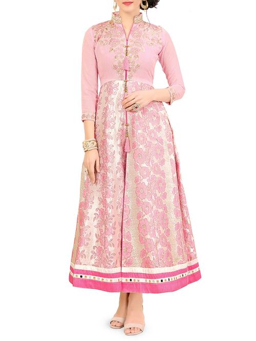 embroidered kalidaar flared gown - 15039436 - Very Small Image - 1