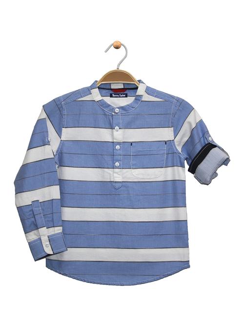 blue cotton kurta - 15040258 - Very Small Image - 1
