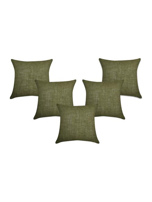 set of 5 jute cushion covers (45 x 45 cm) - 15040374 - Very Small Image - 1