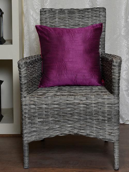 velvet solid cushion cover ( 45 x 45 cm, pack of - 1 ) - 15040381 - Very Small Image - 1