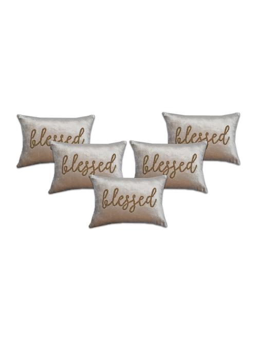 set of 5 velvet cushion covers (30 x 50 cm) - 15040446 - Very Small Image - 1