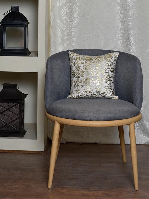 foil printed cushion cover ( 30 x 30 cm, pack of - 1 ) - 15040477 - Very Small Image - 1