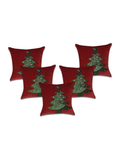 embroidered cushion cover ( 40 x 40 cm, pack of - 1 ) - 15040479 - Very Small Image - 1