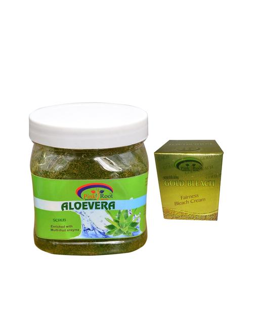 pink root gold bleach 50g and pink root aloe vera scrub 500ml - 15040524 - Very Small Image - 1