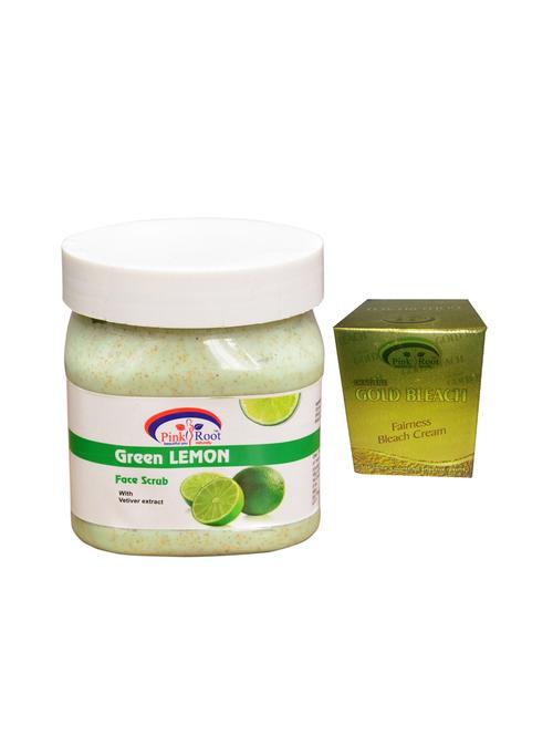 pink root gold bleach 50g and pink root green lemon scrub 500ml - 15040534 - Very Small Image - 1