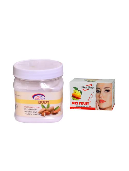 pink root mix fruit bleach 50g and pink root body massage cream 500ml - 15040559 - Very Small Image - 1