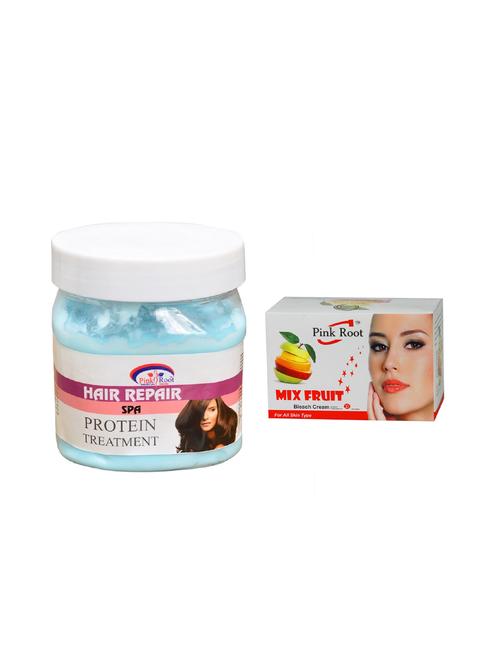 pink root mix fruit bleach 50g and pink root hair repair spa 500ml - 15040569 - Very Small Image - 1