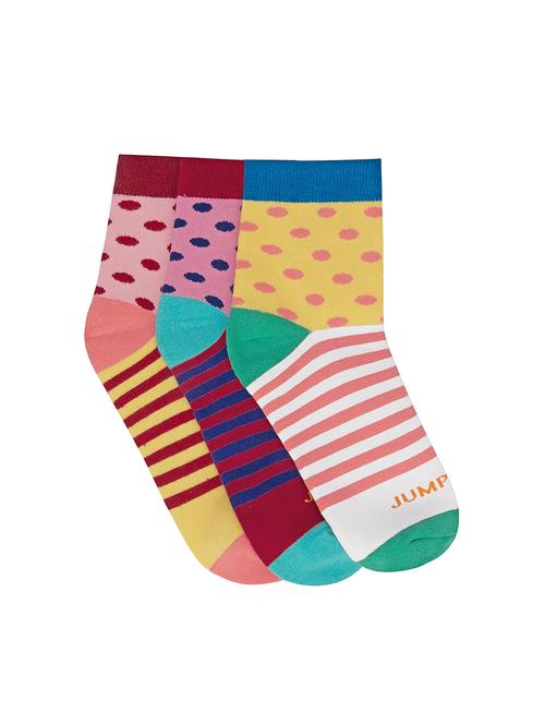 multi colored cotton ankle length sock - 15040725 - Very Small Image - 1