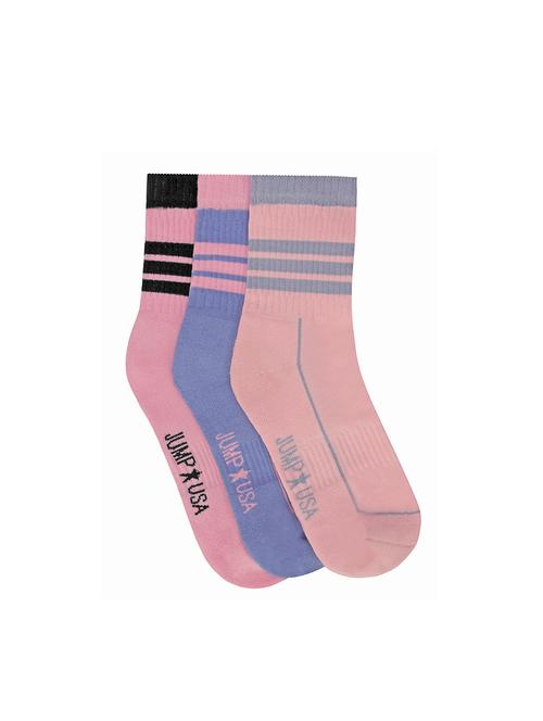 pink cotton ankle length sock - 15040729 - Very Small Image - 1