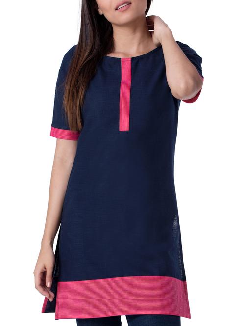 straight color block kurti - 15040835 - Very Small Image - 1