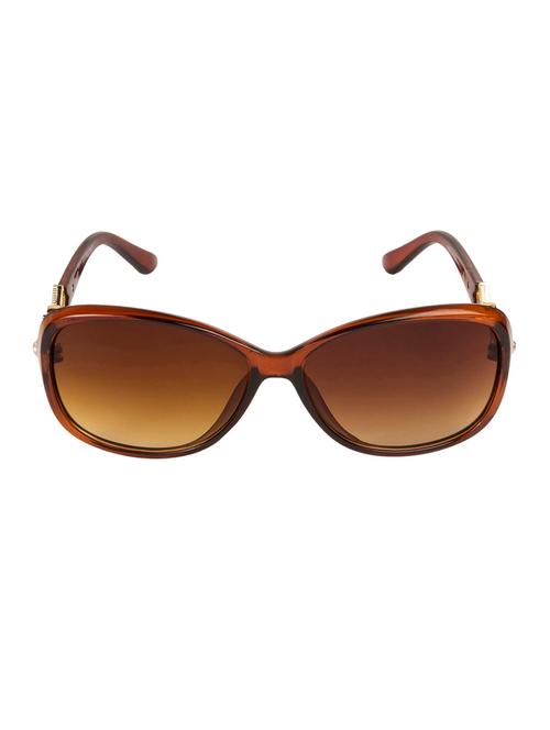 vespl brown full rim oversized uv protected sunglasses - v-6124 - 15040897 - Very Small Image - 1