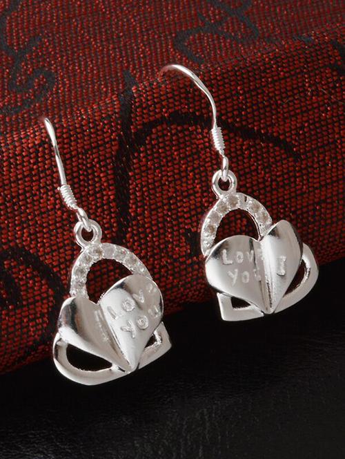 silver metal drop earrings - 15041220 - Very Small Image - 1