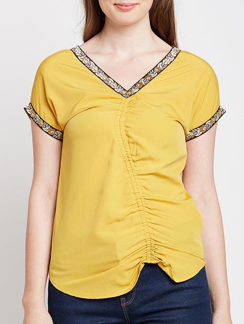yellow solid asymmetrical top - 15041777 - Very Small Image - 1