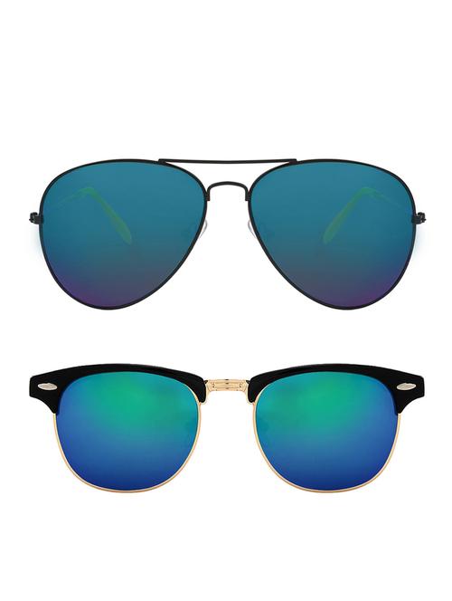 zyaden combo of two sunglasses aviator & clubmaster-combo-2150 - 15042374 - Very Small Image - 1