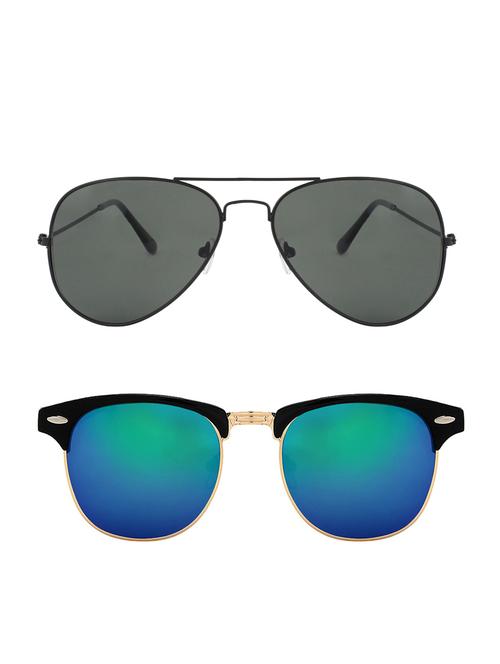 zyaden combo of two sunglasses aviator & clubmaster-combo-2159 - 15042379 - Very Small Image - 1