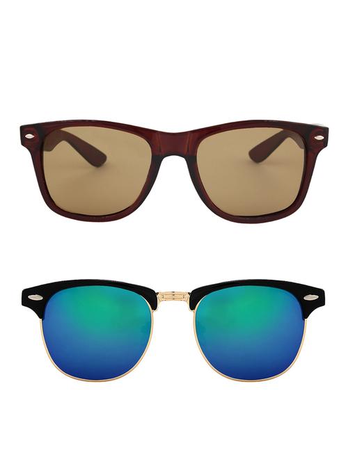 zyaden combo of two sunglasses wayfarer & clubmaster-combo-2161 - 15042381 - Very Small Image - 1