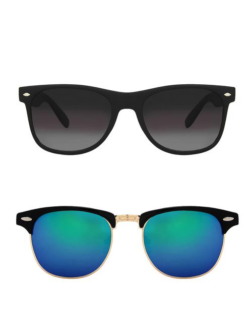 zyaden combo of two sunglasses wayfarer & clubmaster-combo-2165 - 15042385 - Very Small Image - 1