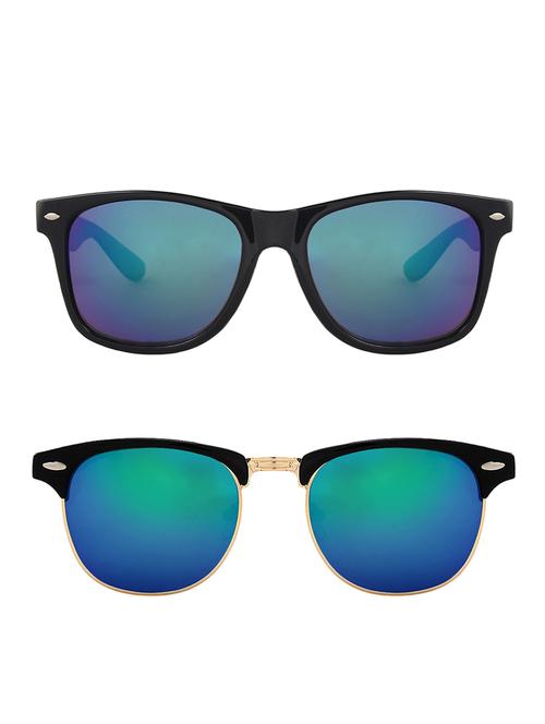 zyaden combo of two sunglasses wayfarer & clubmaster-combo-2166 - 15042386 - Very Small Image - 1