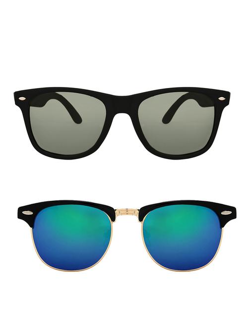 zyaden combo of two sunglasses wayfarer & clubmaster-combo-2168 - 15042388 - Very Small Image - 1