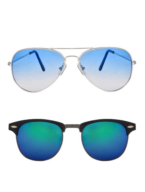zyaden combo of two sunglasses aviator & clubmaster-combo-2178 - 15042392 - Very Small Image - 1