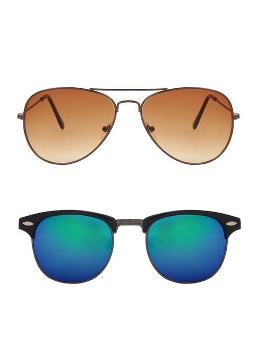 zyaden combo of two sunglasses aviator & clubmaster-combo-2179 - 15042393 - Very Small Image - 1
