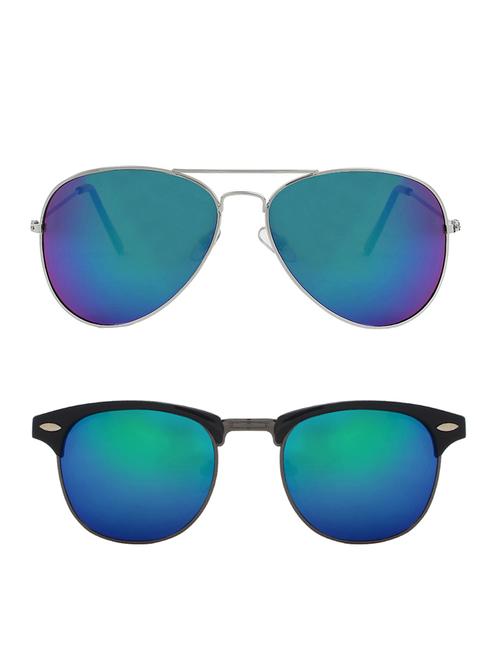 zyaden combo of two sunglasses aviator & clubmaster-combo-2181 - 15042394 - Very Small Image - 1