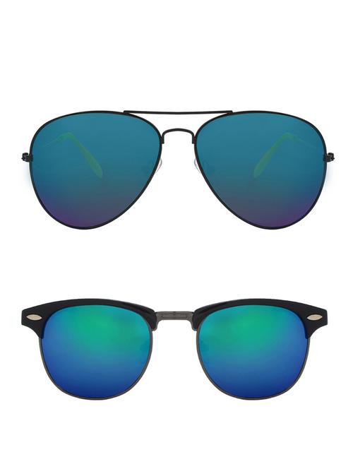 zyaden combo of two sunglasses aviator & clubmaster-combo-2182 - 15042395 - Very Small Image - 1
