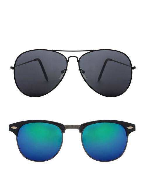 zyaden combo of two sunglasses aviator & clubmaster-combo-2184 - 15042396 - Very Small Image - 1