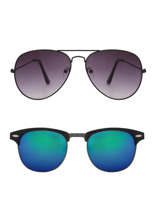 zyaden combo of two sunglasses aviator & clubmaster-combo-2185 - 15042397 - Very Small Image - 1
