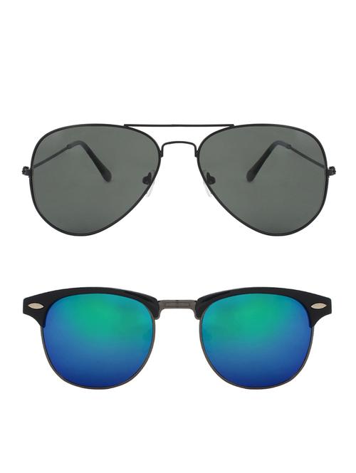 zyaden combo of two sunglasses aviator & clubmaster-combo-2191 - 15042400 - Very Small Image - 1