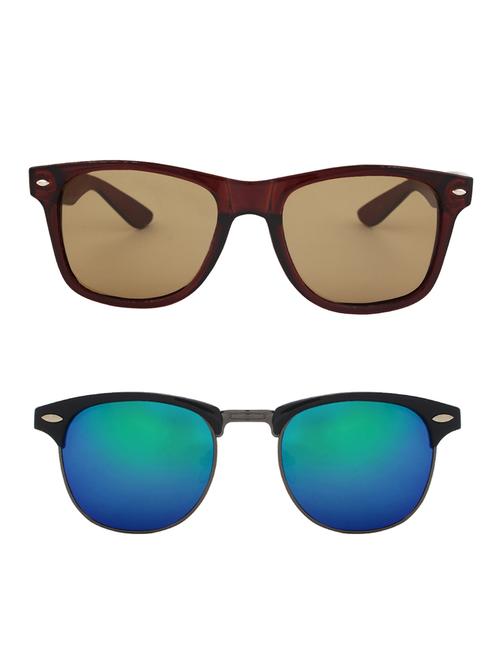zyaden combo of two sunglasses wayfarer & clubmaster-combo-2193 - 15042402 - Very Small Image - 1